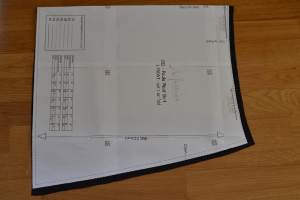 6.Back and front skirt: x 1 on the fold. Report all the marks (pleats and darts). 