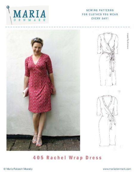 Sewing pattern for Rachel Wrap Dress for jersey fabrics
