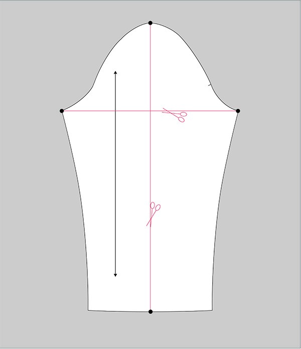 sleeve adjustment cut the pattern