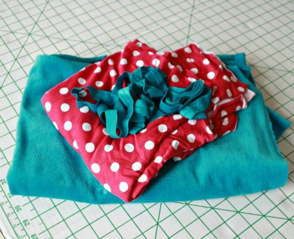 Bright fabric for the sewing dare