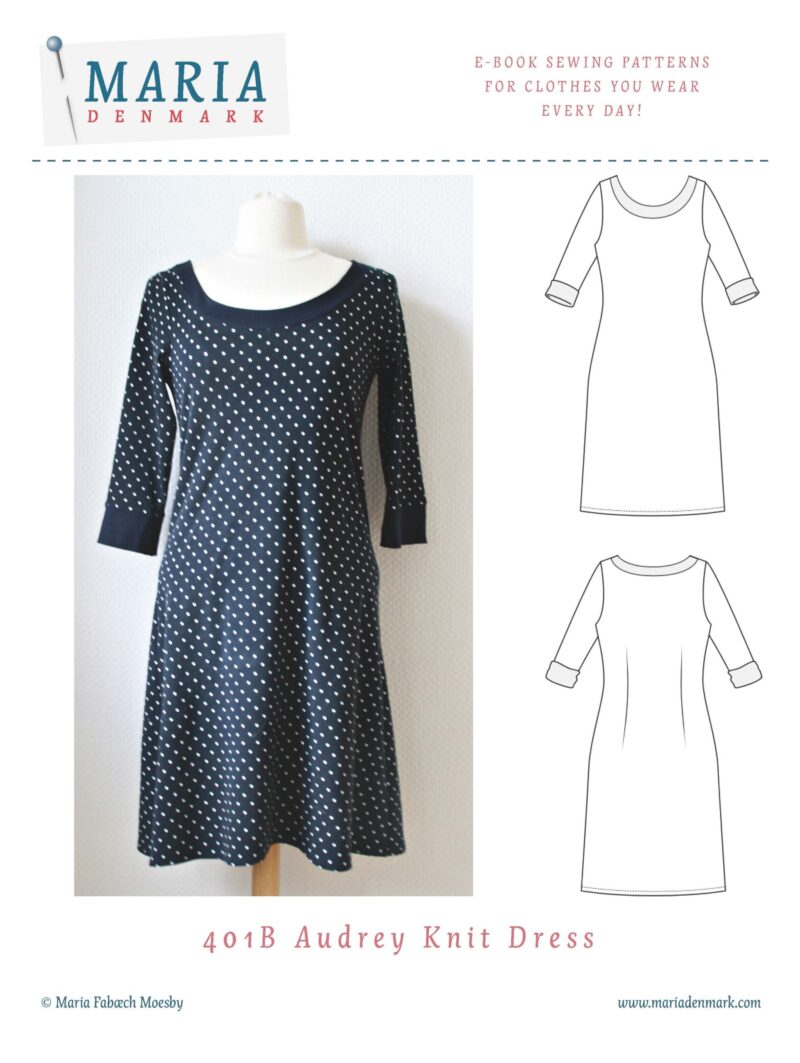 MariaDenmark Audrey Knit dress pdf sewing pattern