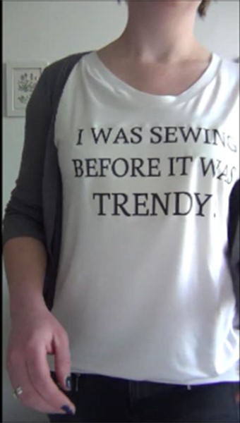 Printing on t-shirts - statement tee at MariaDenmark Sewing