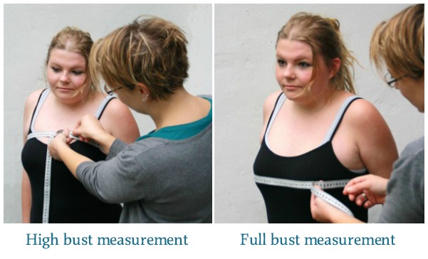 Full bust adjustment: measuring high and full bust