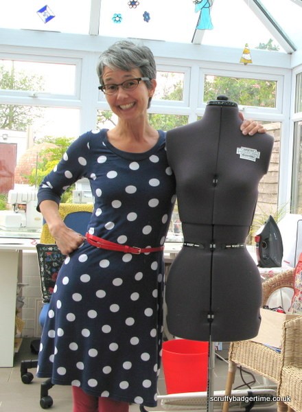 Scruffy Badger's dress made from the MariaDenmark Audrey knit dress pattern