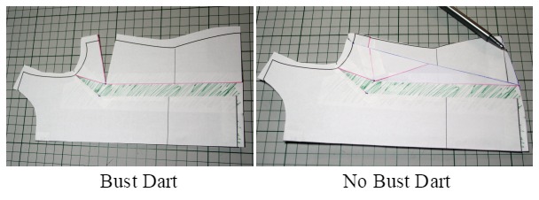 How to: Removing bust darts from a pattern
