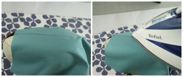 pressing and sewing darts