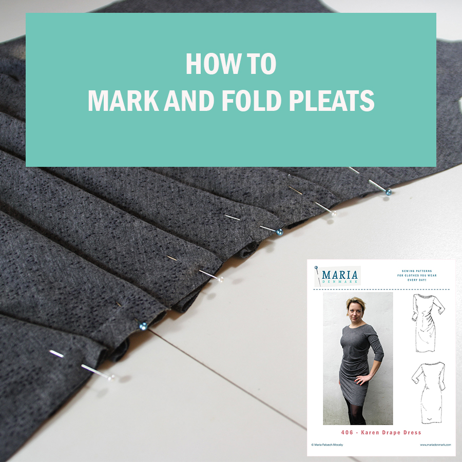 Karen Drape Dress: How to mark and fold the pleats.