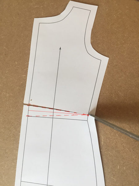 cut for swayback alteration