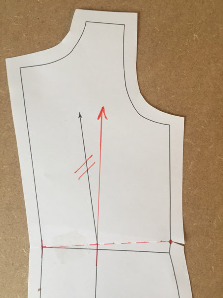 grain line after swayback