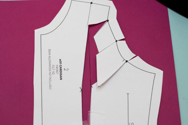 how to place the pattern pieces in the FBA