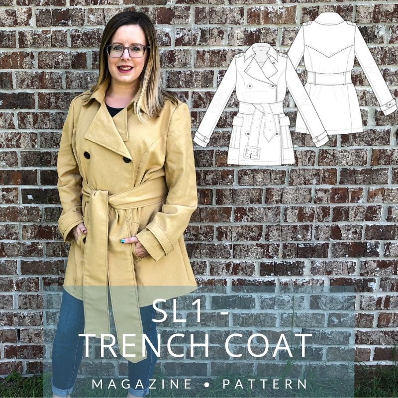 Sl 1 Trench Coats Sewing Pattern, Trench Coat Pattern For Ladies