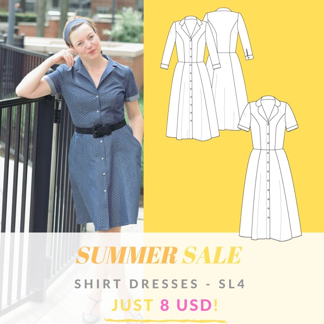 SL 4 - SHIRT DRESS Sewing Pattern + magazine - MariaDenmark Sewing Life