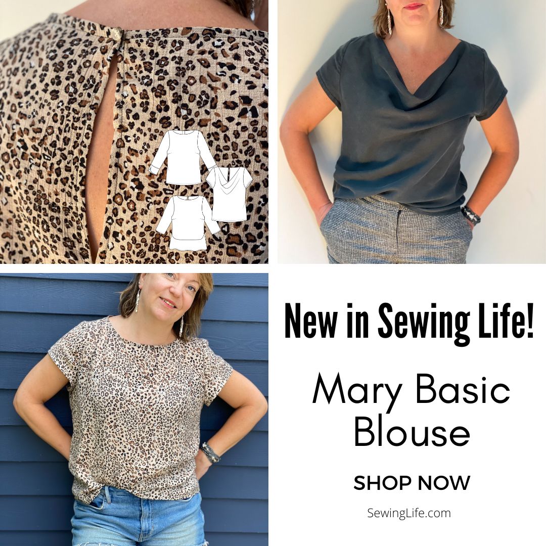 108 – Mary Basic Blouses Sewing Pattern | Sewing Life by MariaDenmark