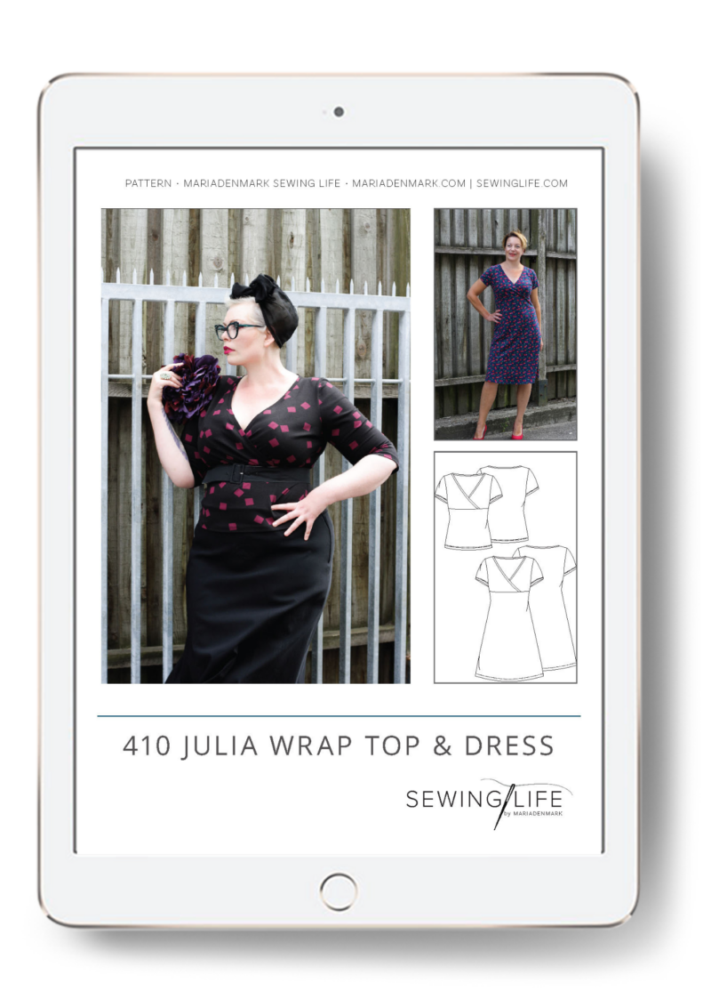 410  Julia Wrap Top & Dress Sewing Pattern - Image 6