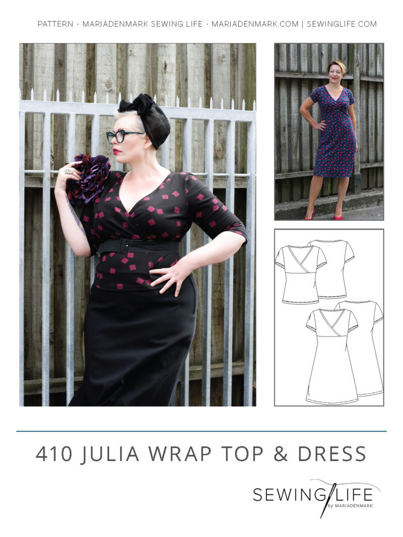 410  Julia Wrap Top & Dress Sewing Pattern - Image 5