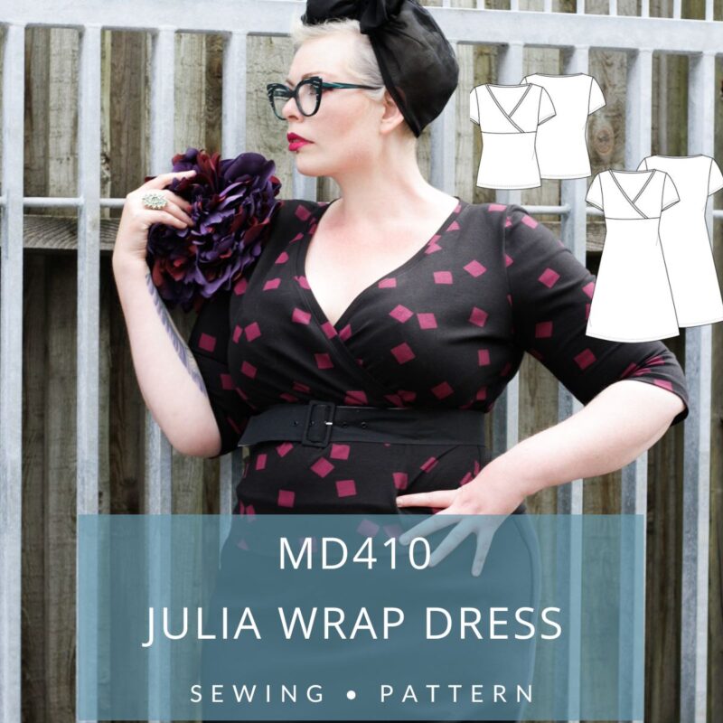 410  Julia Wrap Top & Dress Sewing Pattern - Image 3